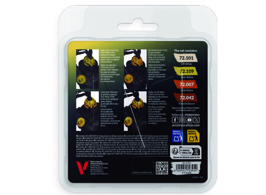 18ml x4 Vallejo - Game Color Acrylic Paint Set - Gold NMM Set