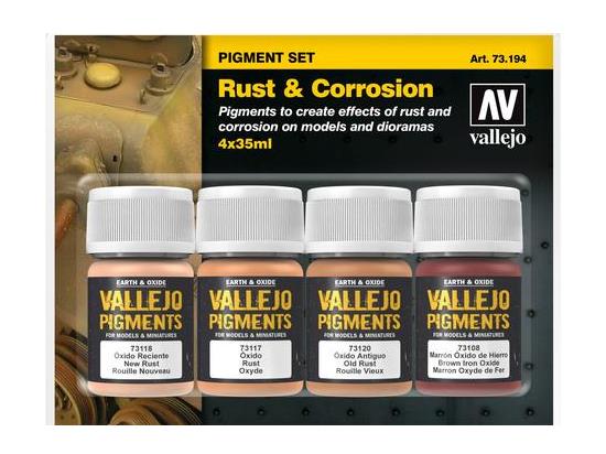 35ml x 4 Vallejo - Pigment Set - Rust and Corrosion
