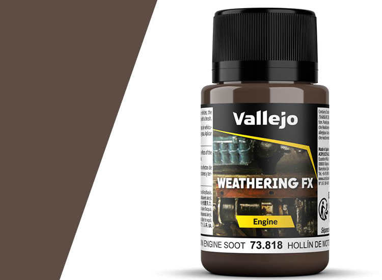 Vallejo VA73818 40ml - Weathering Effects - Engine - Brown Engine Soot