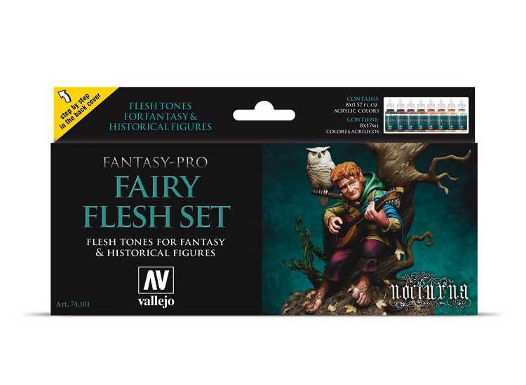 17ml x8 Vallejo - Model Color Acrylic Paint Set - Fairy Flesh