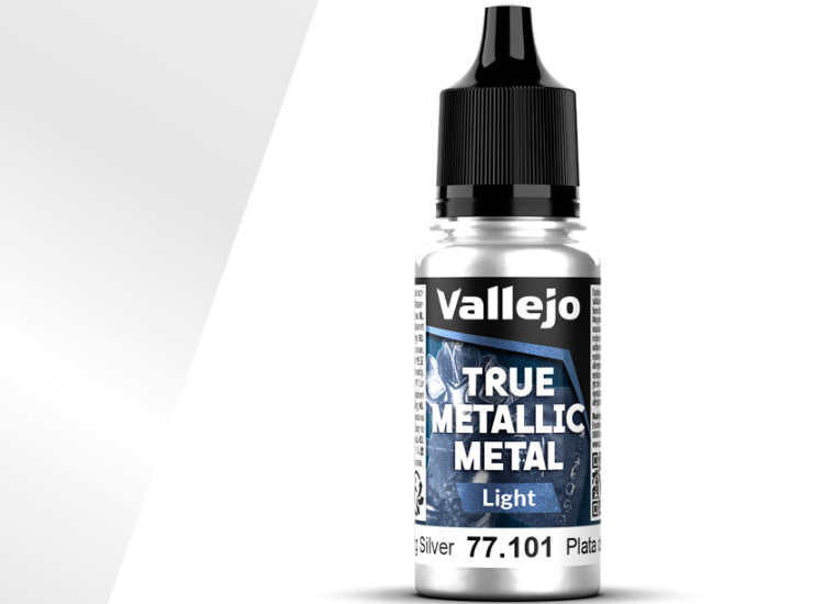 18ml Vallejo - True Metallic Metal Light - Sterling Silver