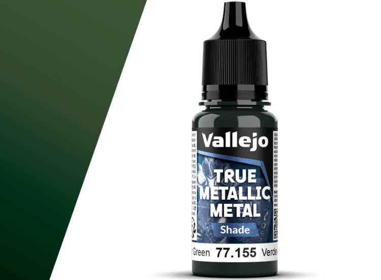 18ml Vallejo - True Metallic Metal Shade - Amber Green