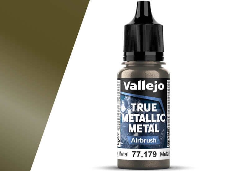 18ml Vallejo - True Metallic Metal Airbrush - Aged Metal