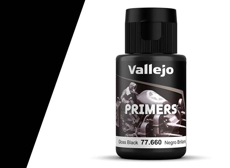 32ml Vallejo - Acrylic Polyurethane - Primer Gloss Black