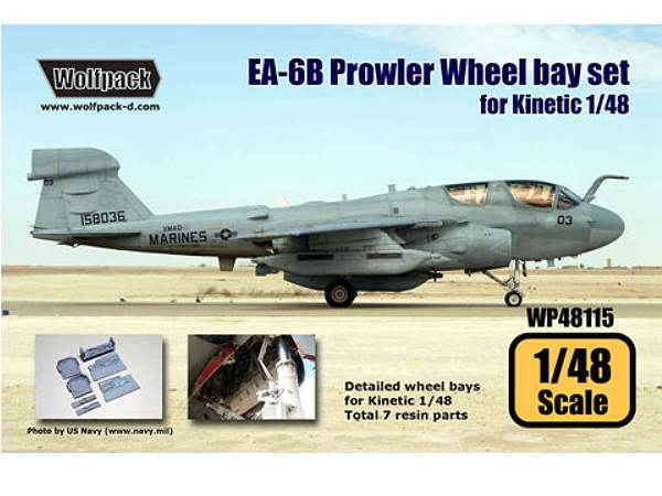 1/48 Wolfpack Design - EA-6B Prowler Wheel bay set for Kinetic 1/48
