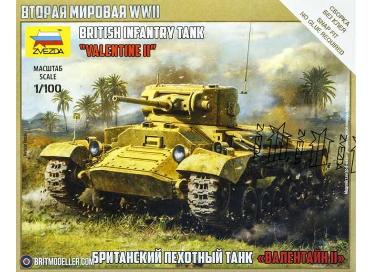 1/100 Zvezda - British Infantry Tank Valentine Mk.II