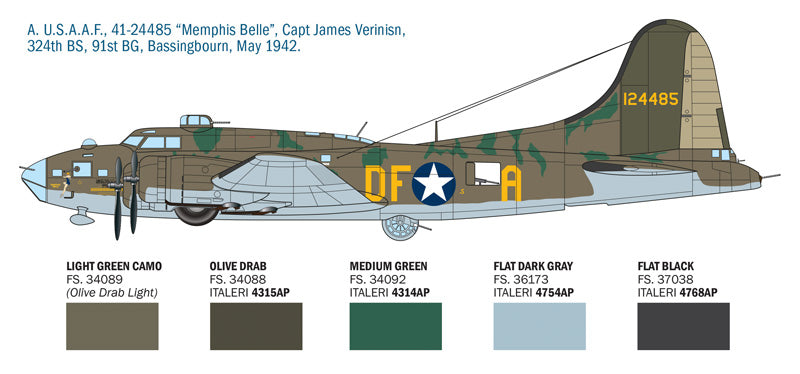 Italeri IT1487 1/72 - B-17F Flying Fortress