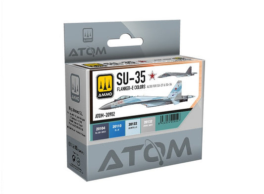 Ammo Mig 20902 4 x20ml ATOM Paint Set - SU-35 FLANKER-E Colors Set (also for SU-27 & SU-34)