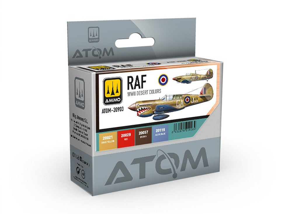 Ammo Mig 20903 4 x20ml ATOM Paint Set - RAF WWII Desert Colors
