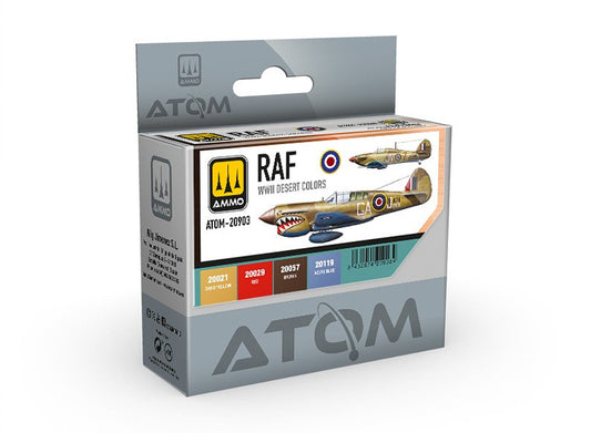 Ammo Mig 20903 4 x20ml ATOM Paint Set - RAF WWII Desert Colors