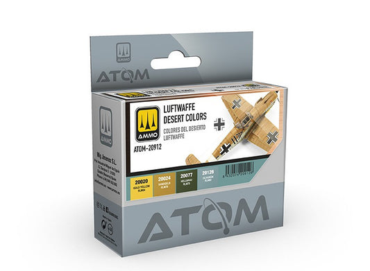 Ammo Mig 20912 4 x20ml ATOM Paint Set - Luftwaffe Desert Colours