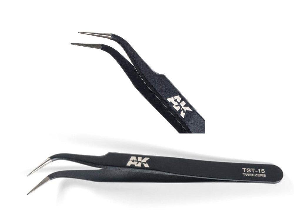 AK Interactive 09007 Precision Curved Tweezers