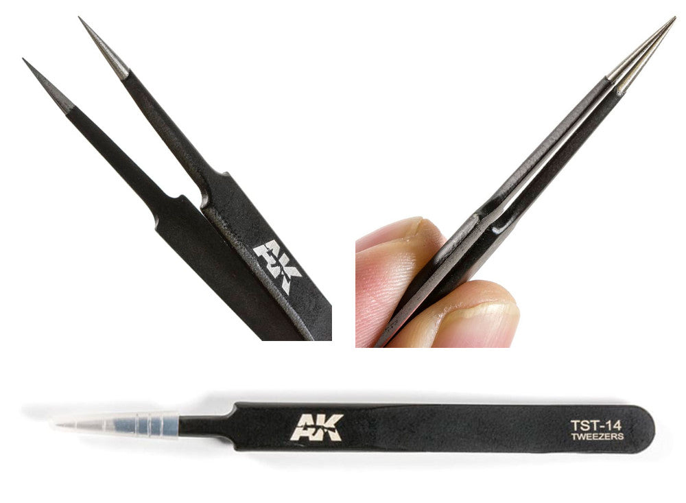 AK Interactive 09008 - Precision straight tweezers