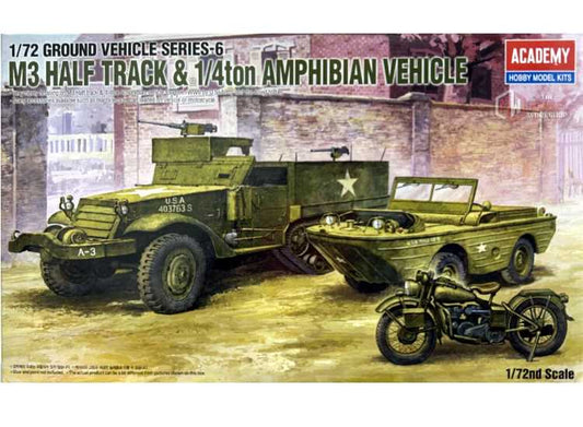 Academy AC13408 1/72 - M3 Half Track & 1/4t Amphibian Vehicle