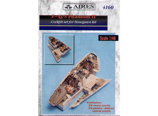 Aires 4160 1/48 McDonnell F-4J/F-4S Phantom cockpit set (designed to be used with Hasegawa kits)
