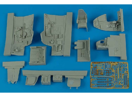 Aires 4463 1/48 de Havilland Mosquito Mk.IV cockpit set (designed to be used with Tamiya kits)