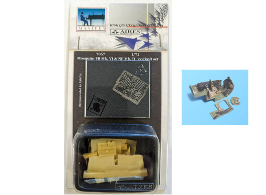 Aires 7067 1/72 de Havilland Mosquito Mk.VI/NF.II cockpit (designed to be used with Tamiya kits)