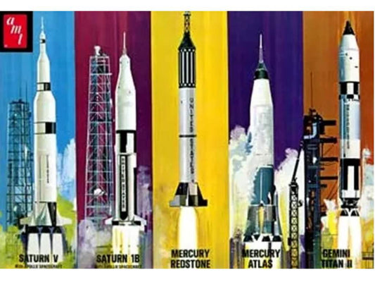 AMT 700 1/200 Man in Space 5 NASA Rocket Set
