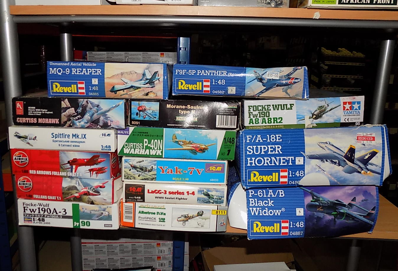 15x Various 1/48 Aircraft Kits - Poor Boxes AUC00008