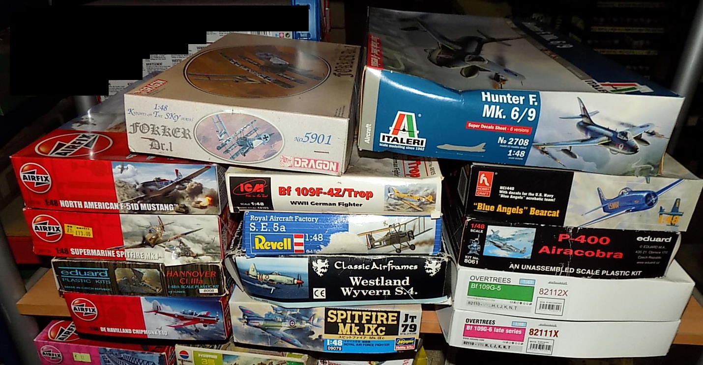 15x Various 1/48 Aircraft Kits - Poor Boxes AUC00010