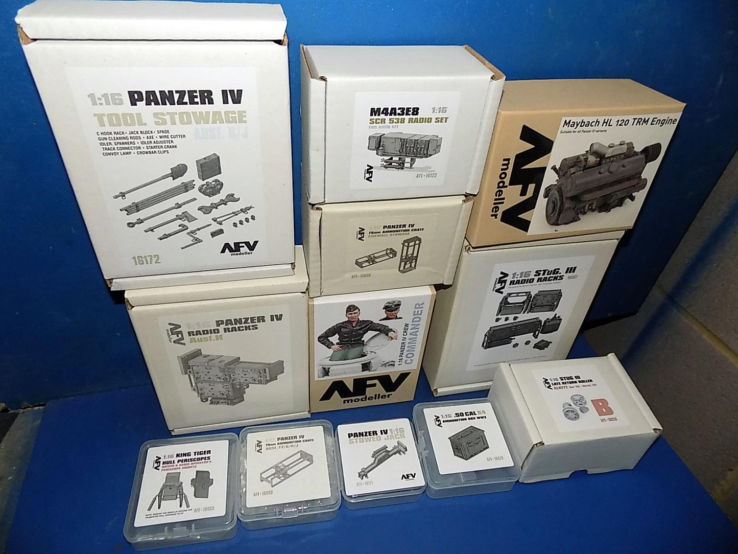 12x Various 1/16 AFV Modeller 3D Printed Detail Items AUC00014