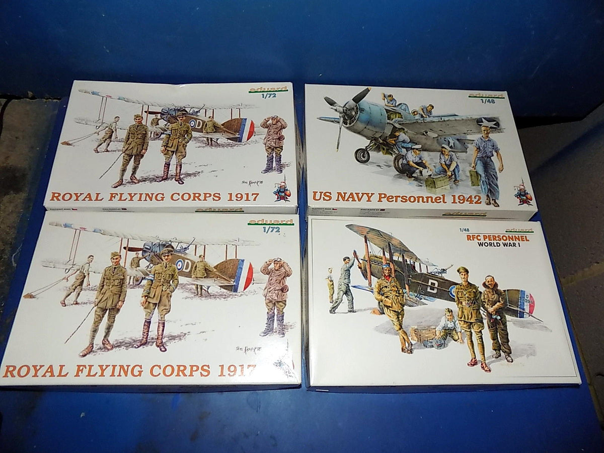 4x Boxes Eduard 1/48 & 1/72 Pilots and Personnel AUC00173