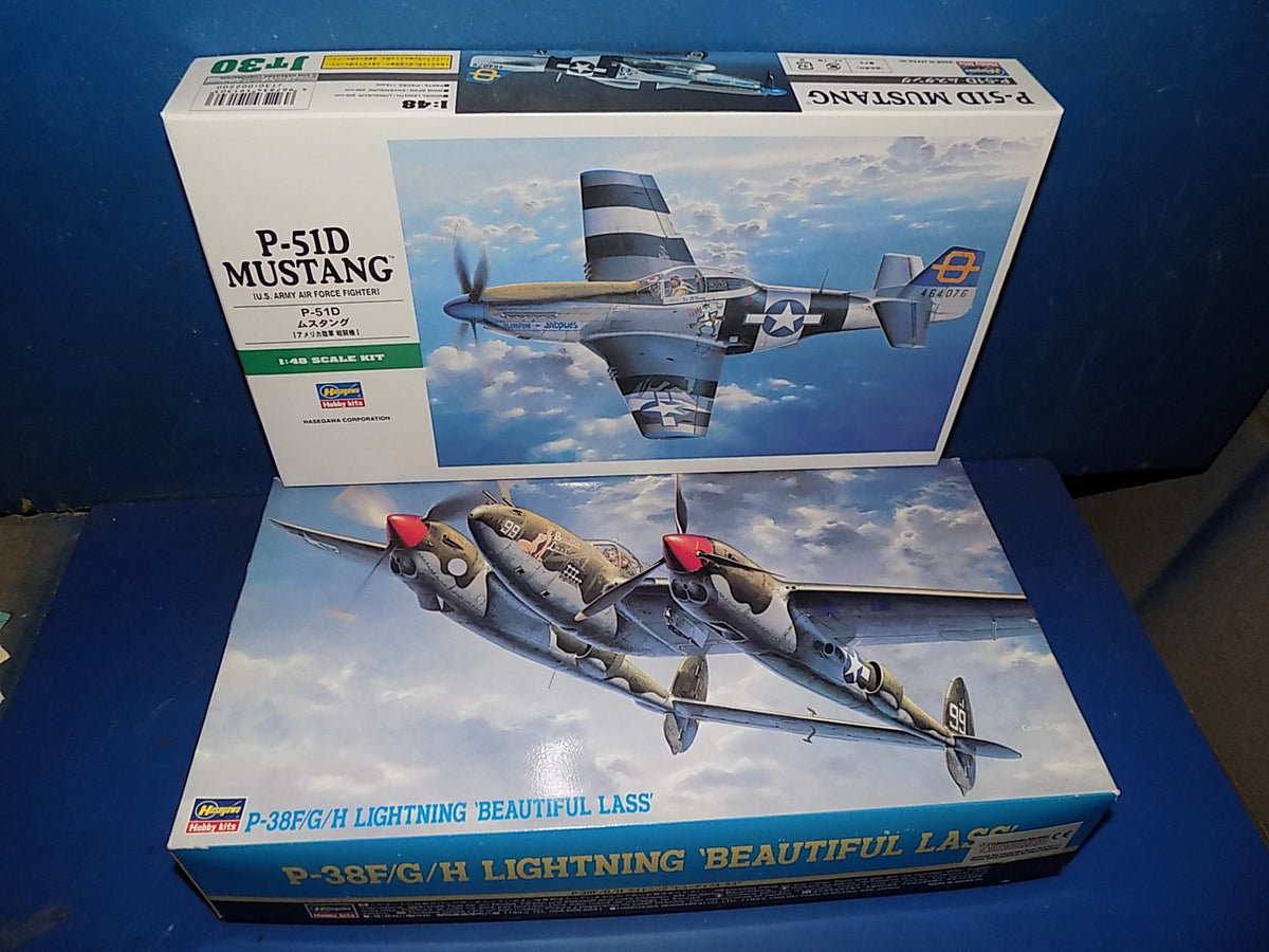 Hasegawa 1/48 JT30 P-51D Mustang & JT3 P-38F/G/H Lightning AUC00186
