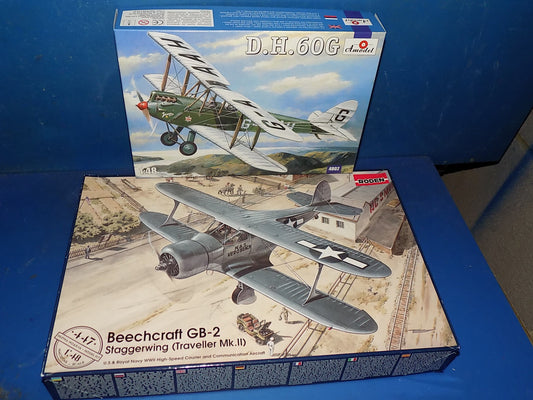 1/48 Roden 447 GB-2 Staggerwing & AModel 4802 DH.60G AUC00190