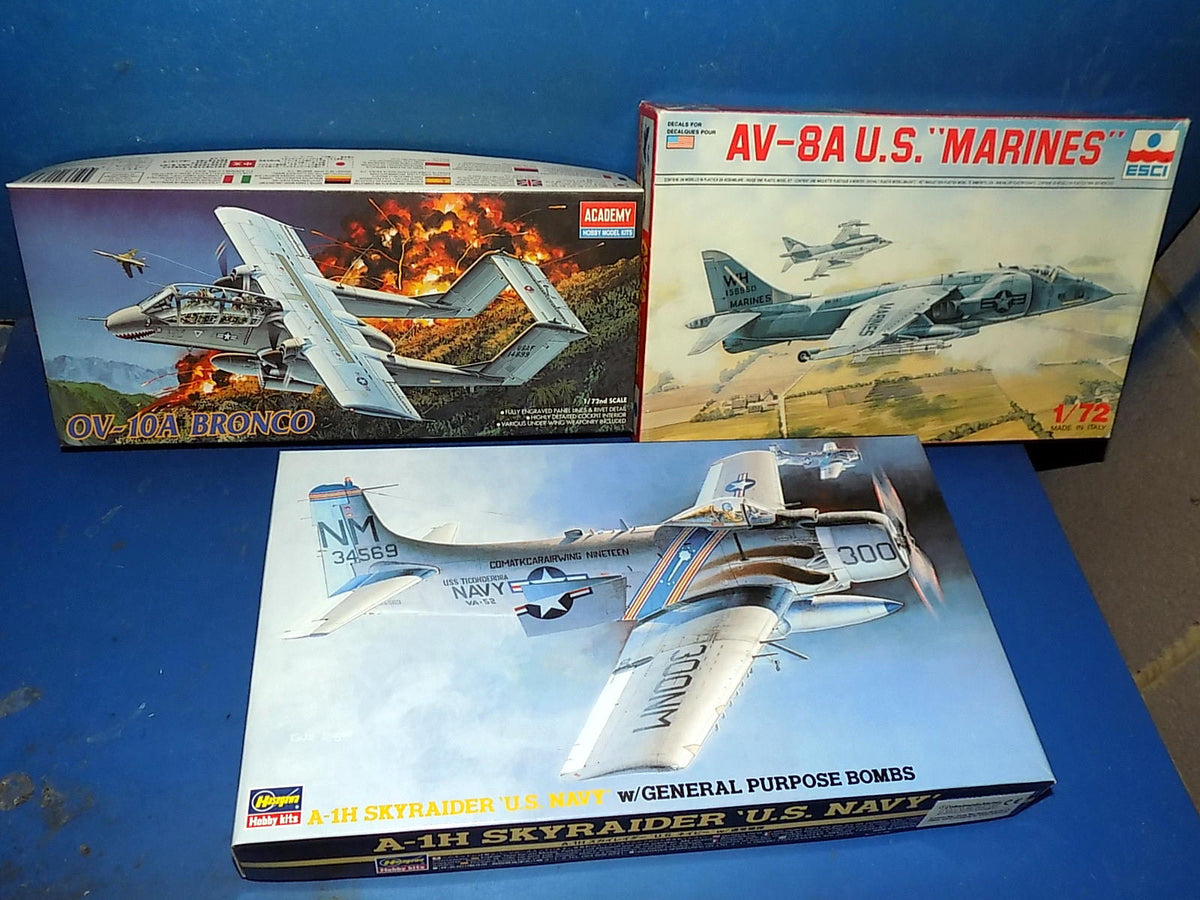 1/72 Hasegawa A-1H Skyraider, Esci AV-8A & Academy OV-10A AUC00232