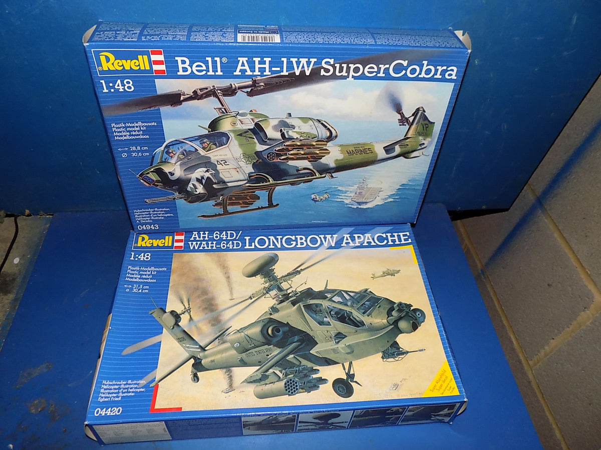 Revell 1/48 04943 AH-1W Super Cobra & 04420 AH-64D (NO DECALS) AUC00237