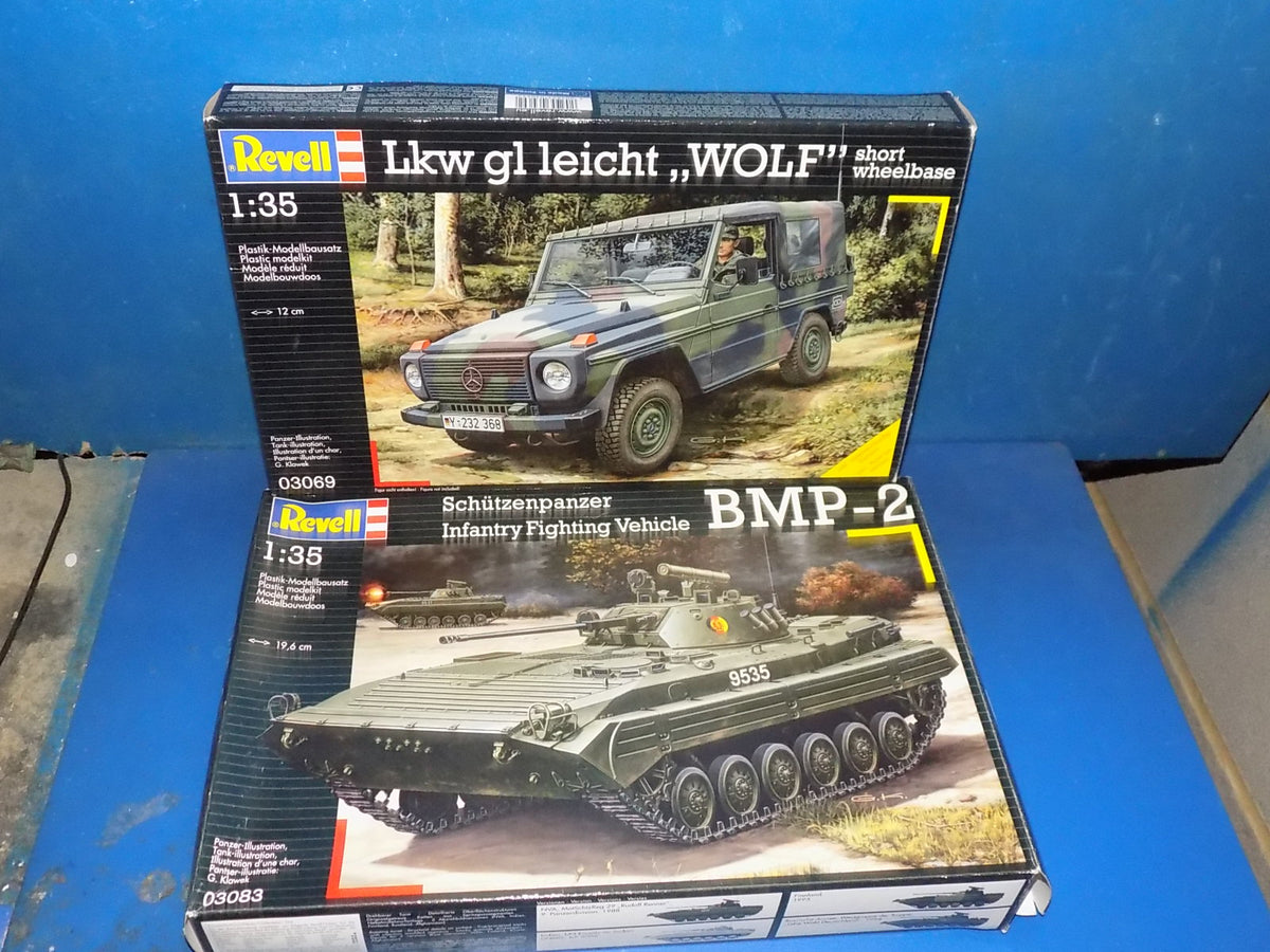 Revell 1/35 03069 Leicht Wolf & 03083 BMP-2(NO DECALS) AUC00238