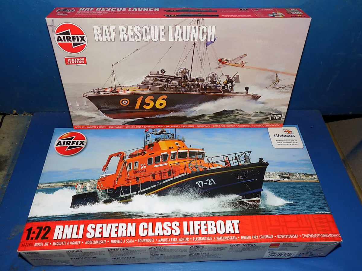 Airfix 1/72 05281 RAF Rescue Launch & 07280 RNLI Lifeboat AUC00246
