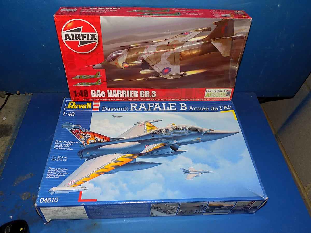 1/48 Revell 04610 Rafale B & Airfix 05102 Harrier GR.3 AUC00248