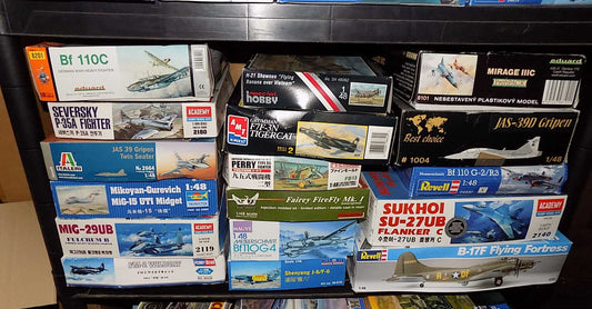 17x Various 1/48 Aircraft Kits - Tatty Boxes JBL0028