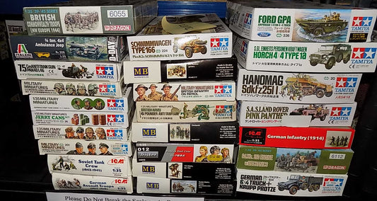 25 Various 1/35 Military Kits - Tatty Boxes JBL0070