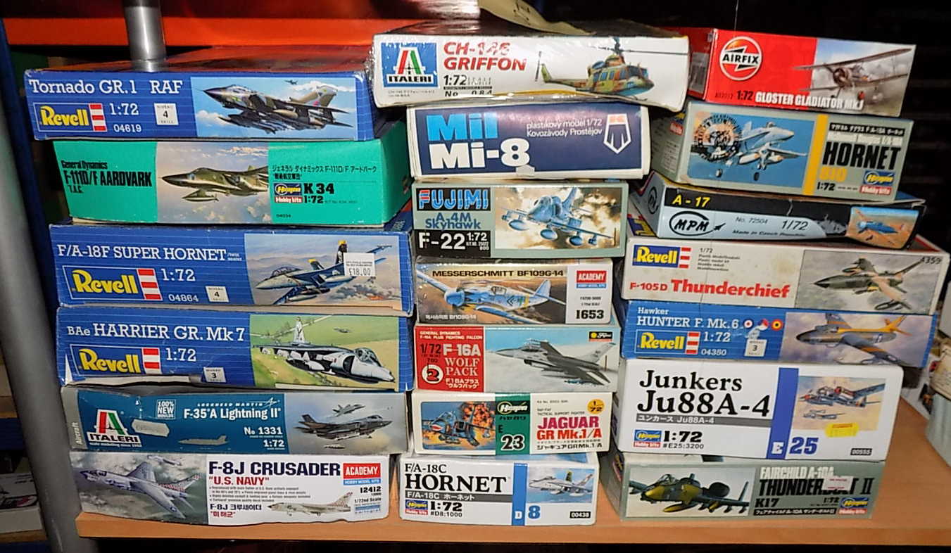 20 Various 1/72 Aircraft Kits - Tatty Boxes JBL0073