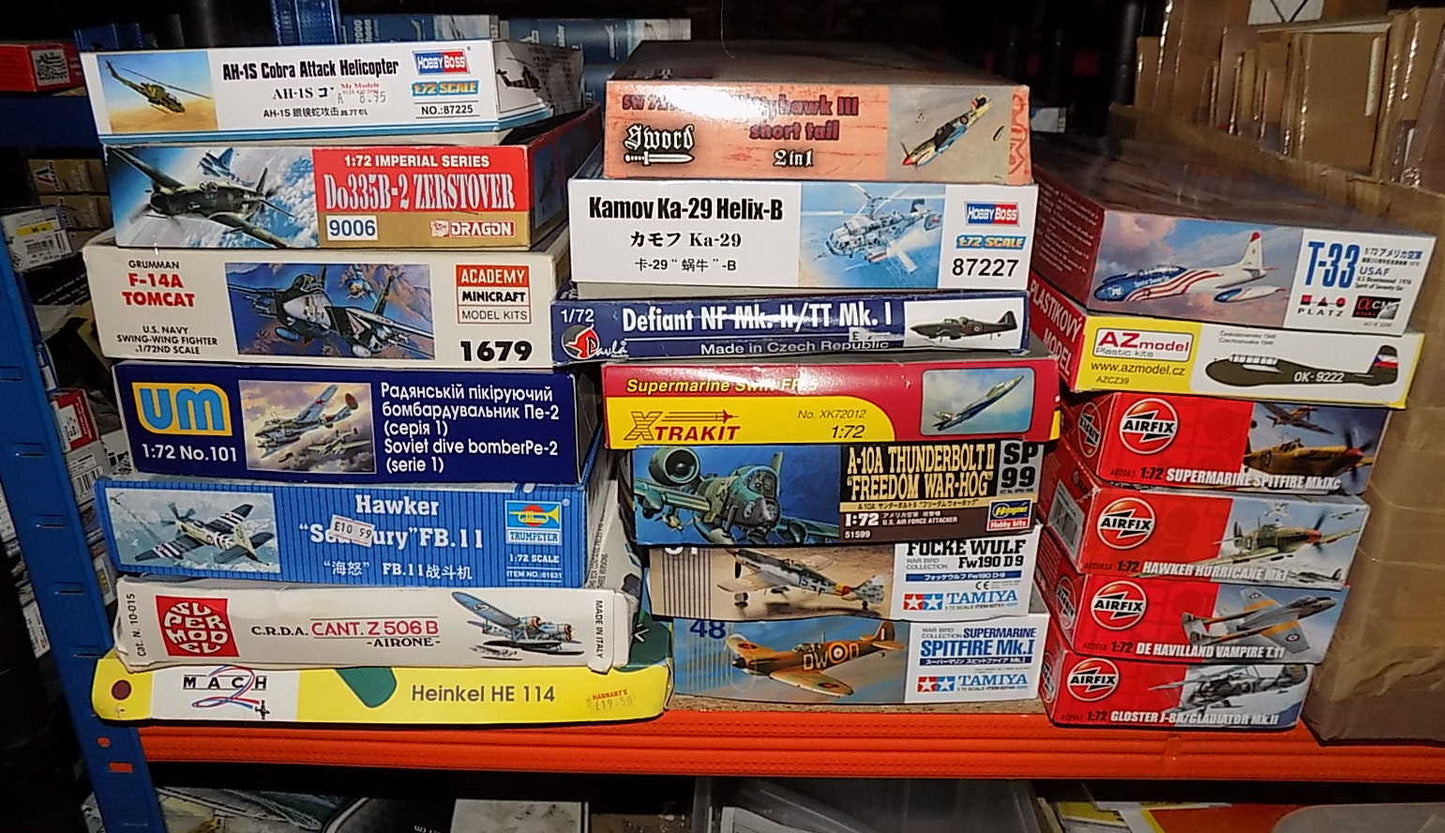 20 Various 1/72 Aircraft Kits - Tatty Boxes JBL0087