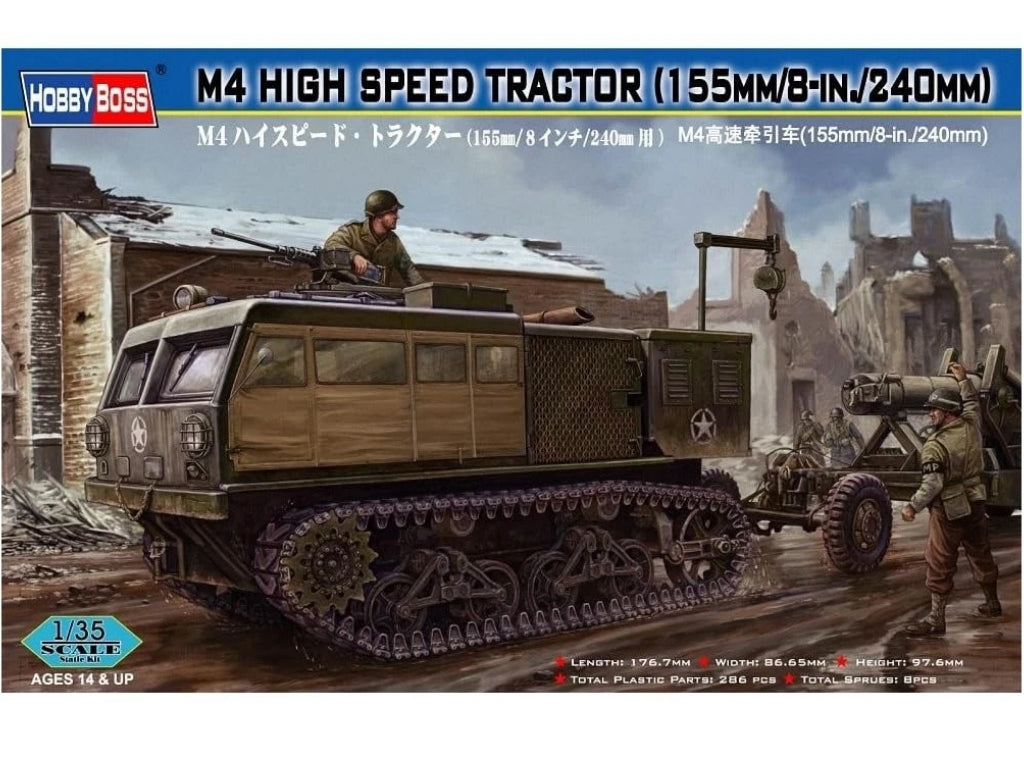 Hobbyboss HBB82408 1/35 - M4 High Speed Tractor (155mm - 8in - 240mm)
