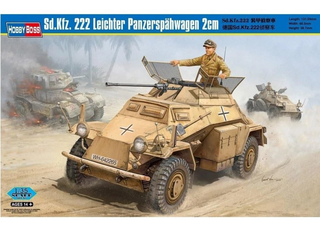 Hobbyboss HBB82442 1/35 - Sd.Kfz.222 Leichter Panzerspahwagen 2cm