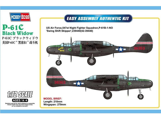 1/72 Hobbyboss - P-61C Black Widow