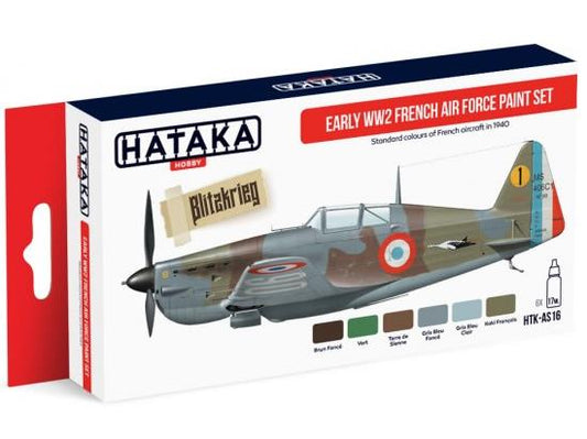 6 x 17ml Hataka - Acrylic Paint Set - WWII French Airforce