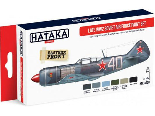 6 x 17ml Hataka - Acrylic Paint Set - Late WWII Soviet Air Force