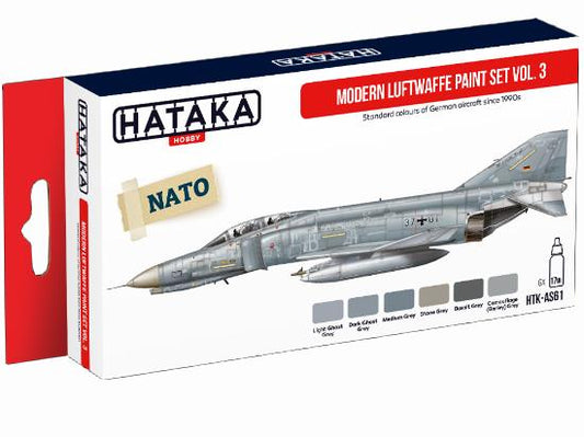6 x 17ml Hataka - Acrylic Paint Set - Modern Luftwaffe vol. 3