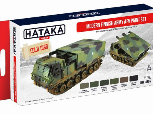 6 x 17ml Hataka - Acrylic Paint Set - Modern Finnish Army AFV