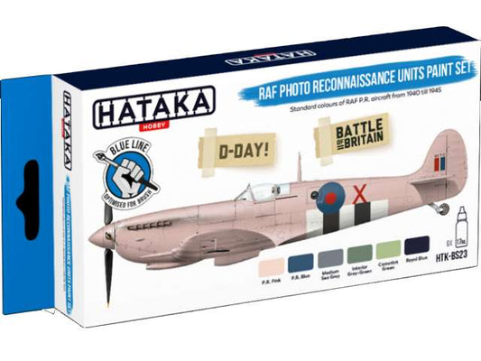 6 x 17ml Hataka - Acrylic Paint Set - RAF Photo Recon Units (for hand brushing)