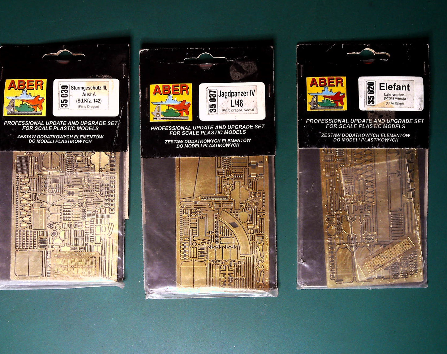3x Aber 1/35 German Photo Etch Sets - 35039, 35037, 35020