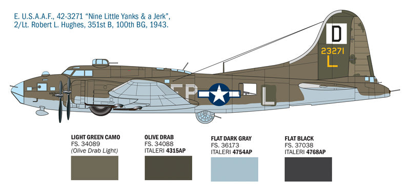 Italeri IT1487 1/72 - B-17F Flying Fortress
