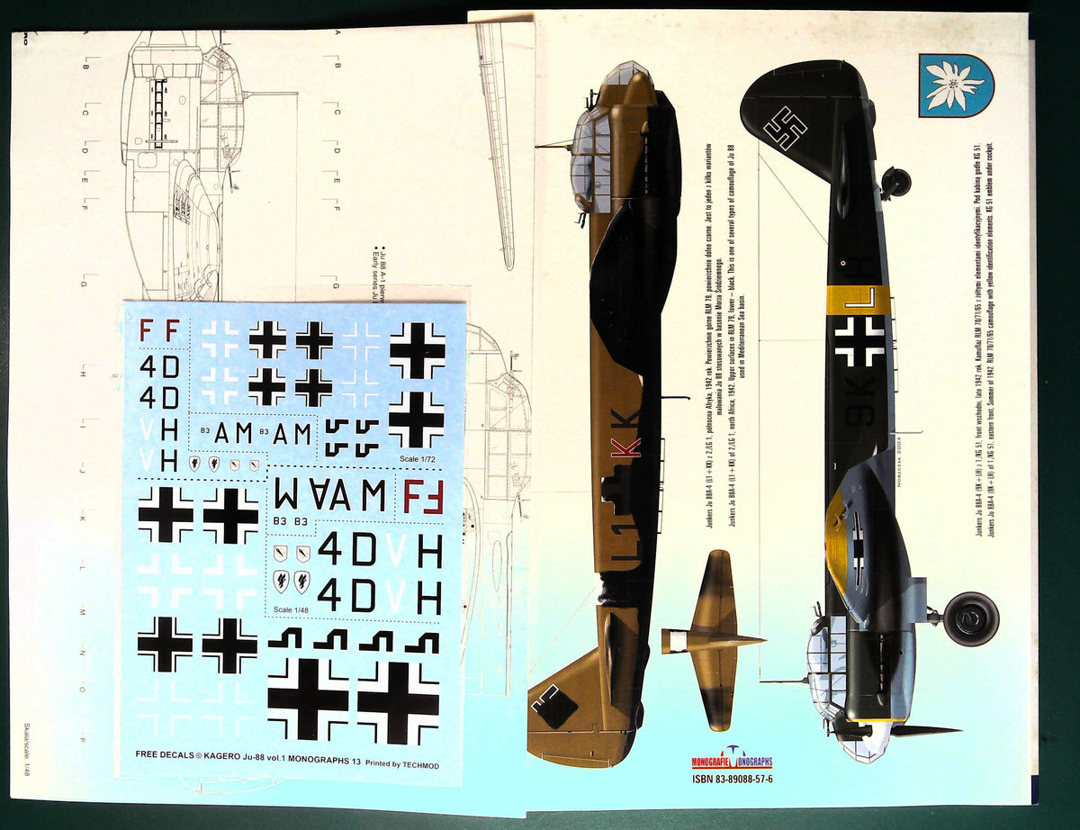  Kagero - 3013 Junkers Ju88 Vol1 w/Decals