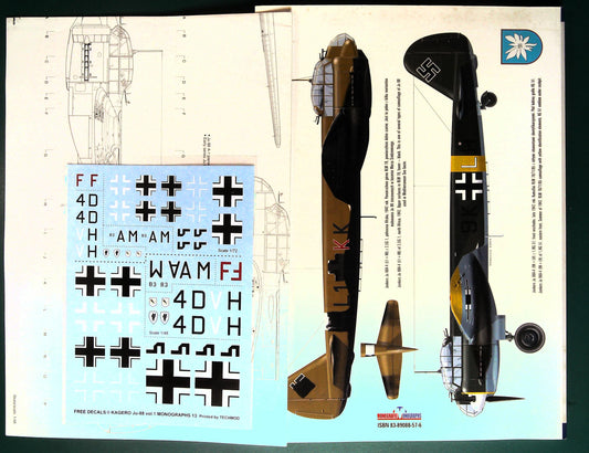  Kagero - 3013 Junkers Ju88 Vol1 w/Decals