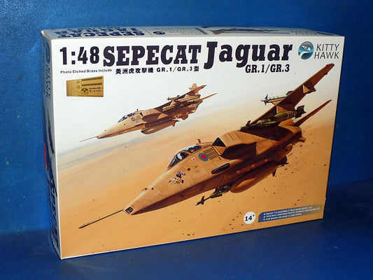 1/48 Kitty Hawk - Sepecat Jaguar GR.1/GR.3 (NO Instructions)
